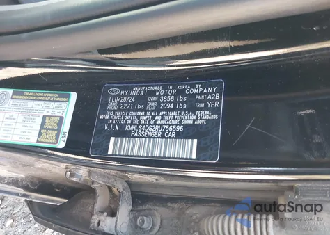 2024 Hyundai Elantra Sel from USA, damaged, VIN KMHLS4DG2RU756596